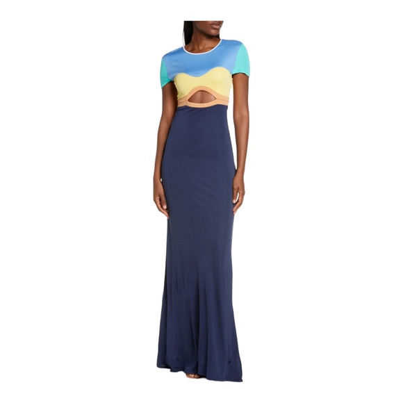 STAUD Dresses & Skirts - Staud Piera Colorblock cutout maxi dress